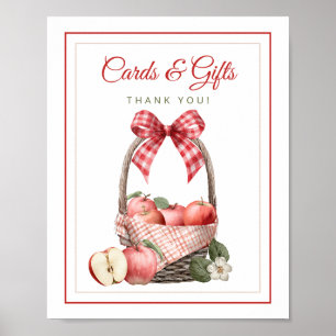 Poster Panneau Baby shower Apple Orchard Cartes et cadeau