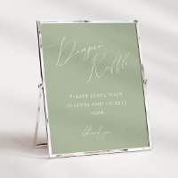 Panneau Baby shower de chaudière verte Whimsical