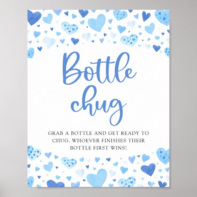 Poster Panneau Baby shower de la bouteille de Saint Valen (Devant)