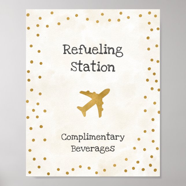 Poster Panneau Baby Shower de la Station de Rechargement  (Devant)