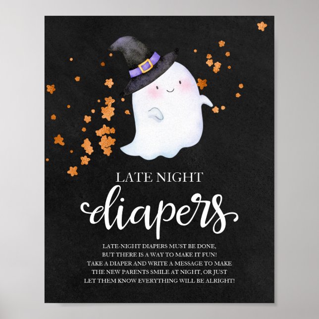 Poster Panneau Baby shower des Diapositives nocturnes fan (Devant)