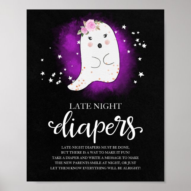 Poster Panneau Baby shower des Diapositives nocturnes fan (Devant)