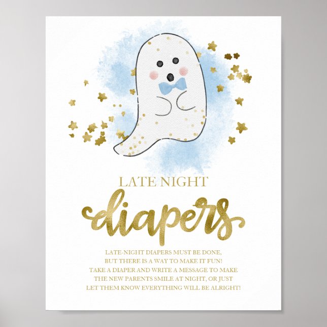 Poster Panneau Baby shower des Diapositives nocturnes fan (Devant)