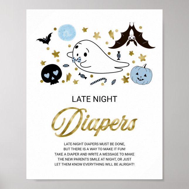 Poster Panneau Baby shower des Diapositives nocturnes fan (Devant)