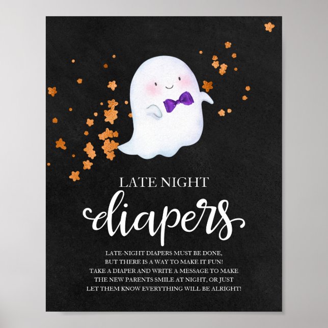Poster Panneau Baby shower des Diapositives nocturnes fan (Devant)