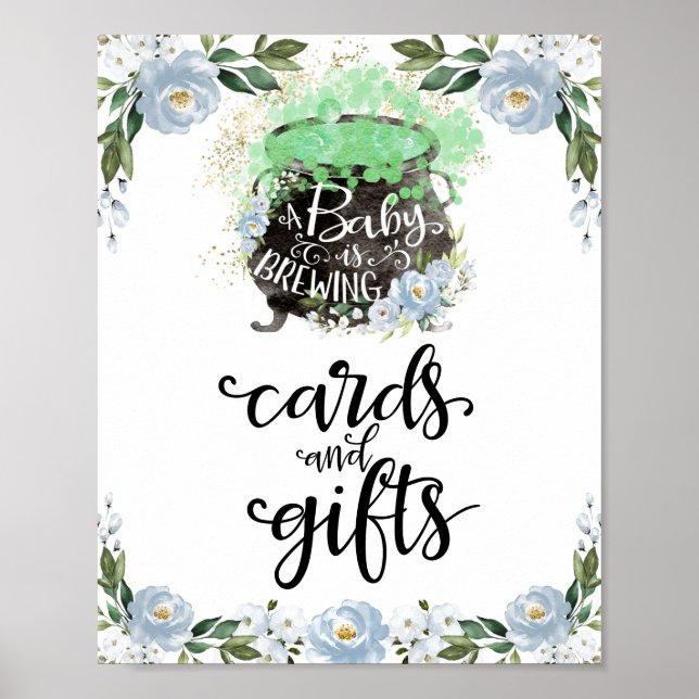 Poster Panneau Baby shower Halloween Cartes et Cadeaux (Devant)