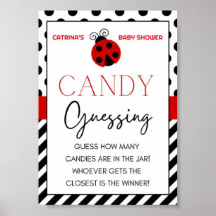 Poster Panneau Baby shower Ladybug