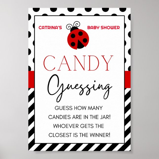Poster Panneau Baby shower Ladybug (Devant)