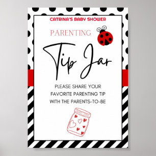 Poster Panneau Baby shower Ladybug