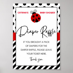 Poster Panneau Baby shower Ladybug