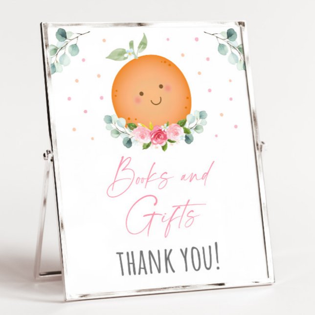 Poster Panneau Baby shower Little Cutie Girl Books & Gift (Créateur téléchargé)