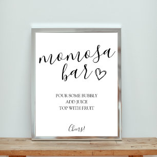 Poster Panneau Baby shower Momosa Bar