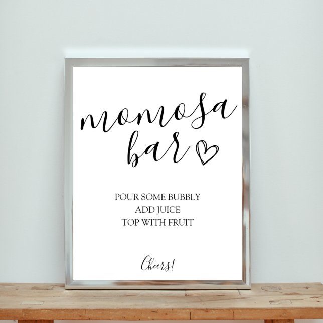 Poster Panneau Baby shower Momosa Bar (Créateur téléchargé)