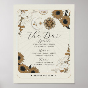 Poster Panneau bar Tarot Signet mariage Réception Hallowe