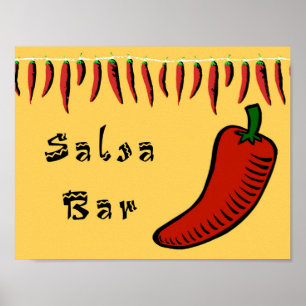 Poster Panneau barre de salsa