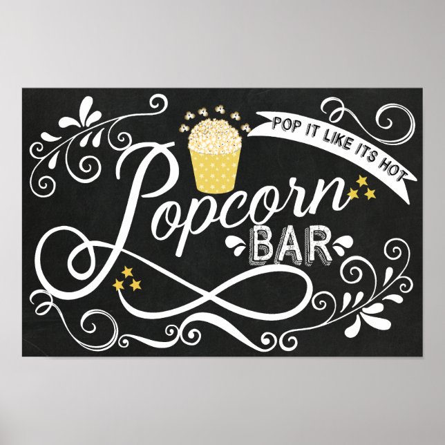 Poster Panneau barre Popcorn (Devant)