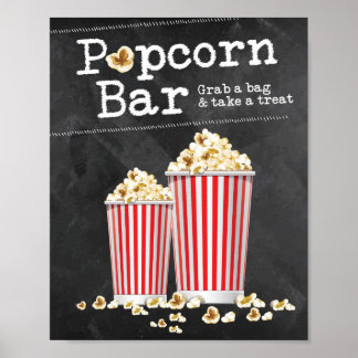 Poster Panneau barre Popcorn