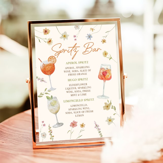 Poster Panneau barre Spritz | SYMBOLE Aperol Spritz (Créateur téléchargé)