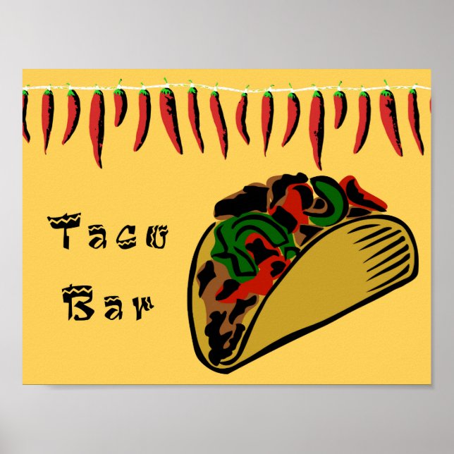 Poster Panneau barre Taco (Devant)