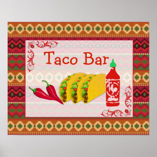 Poster Panneau barre Taco