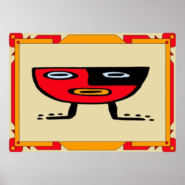Poster Panneau barre Tiki (Devant)