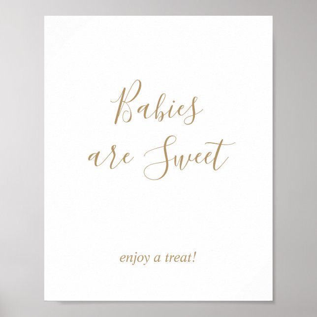 Poster Panneau Bébés Dorés Sont De Doux Traités (Devant)