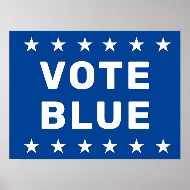 Poster Panneau bleu Vote (Devant)