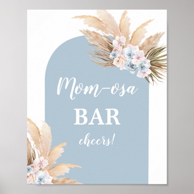 Poster Panneau Bohême Pampas Grass Mimosa Bar Boy (Devant)