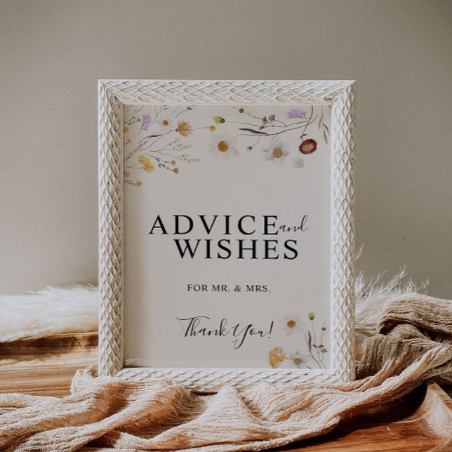 Poster Panneau Boho Fleur sauvage Signé (Créateur téléchargé)