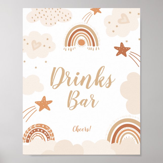 Poster Panneau Boho Rainbow Dracks Bar (Devant)