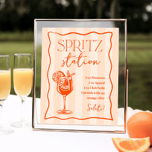 Poster Panneau boisson de la station Spritz italienne imp