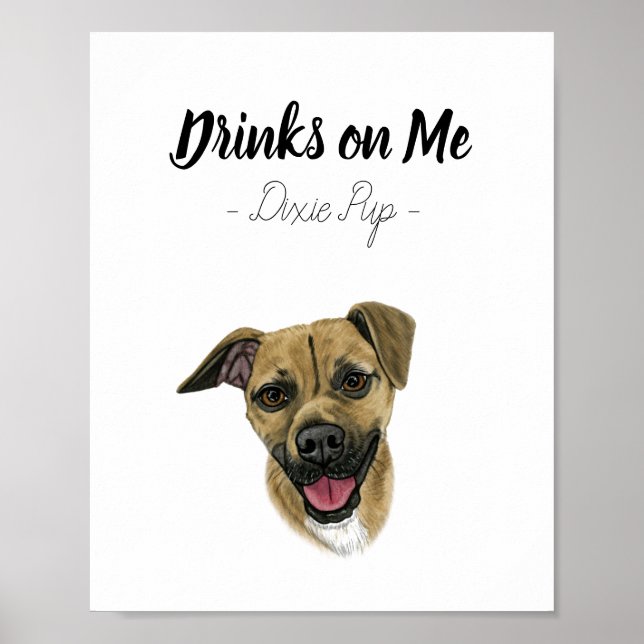 Poster Panneau boisson mariage (Devant)