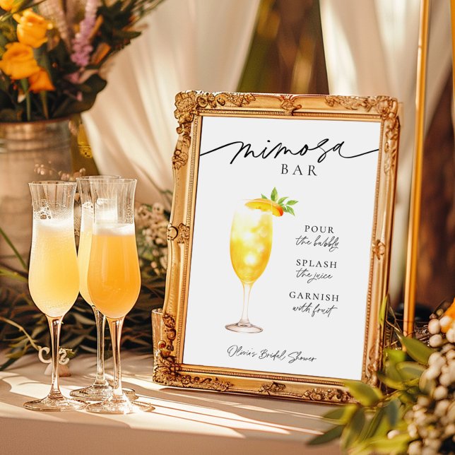 Poster Panneau boisson Mimosa Champagne Bar (Créateur téléchargé)