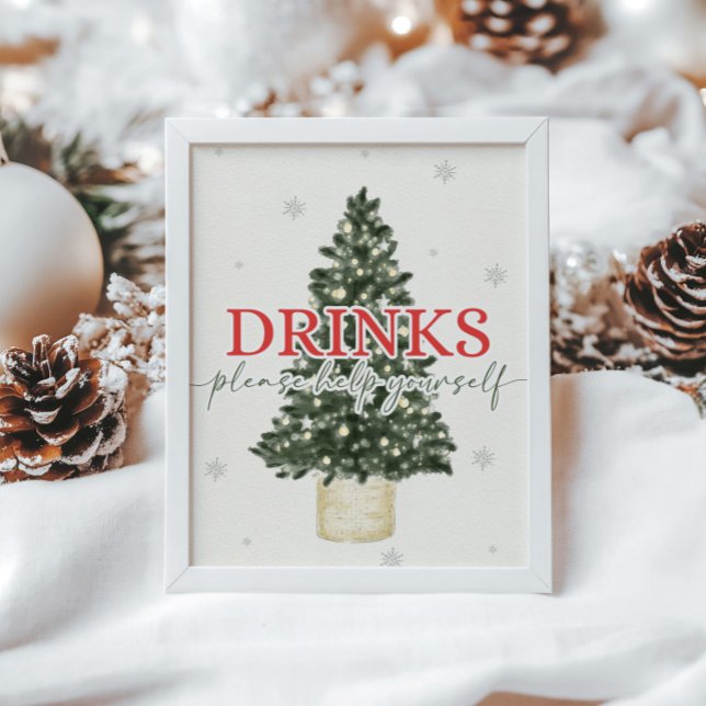 Poster Panneau Boissons de Noël d'hiver (Créateur téléchargé)