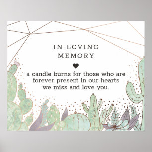 Poster Panneau Cactus et Succulentes en Terrarium En Souv