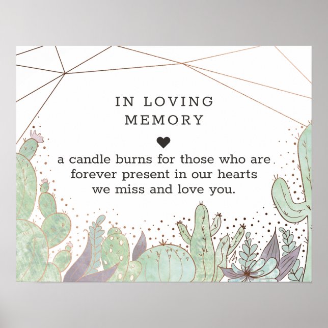 Poster Panneau Cactus et Succulentes en Terrarium En Souv (Devant)
