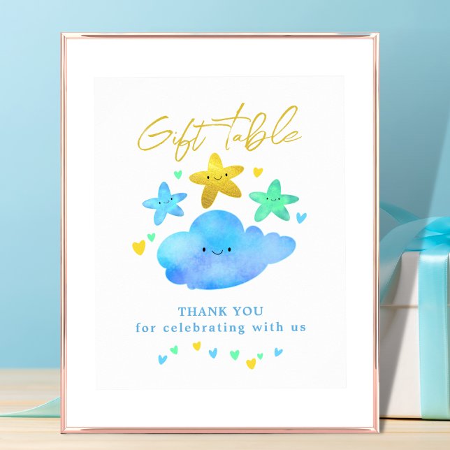 Poster Panneau cadeau Twinkle Little Star Baby shower (Créateur téléchargé)
