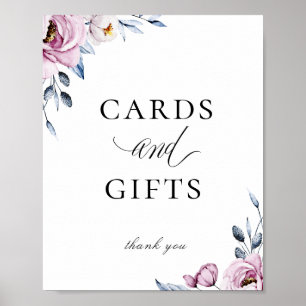 Poster Panneau Cadeaux bleu bleu mauve