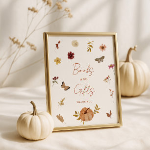Poster Panneau Cadeaux Fleurs sauvages Baby showers Citro