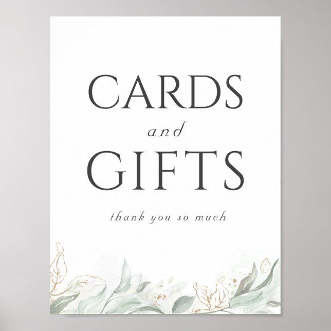 Poster Panneau Cartes de mariage et cadeaux (Devant)