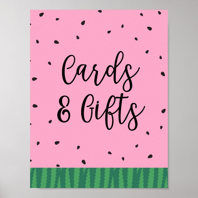 Poster Panneau Cartes et cadeaux de pastèque (Devant)
