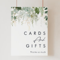 Panneau Cartes et cadeaux en feuille d'or et de ve