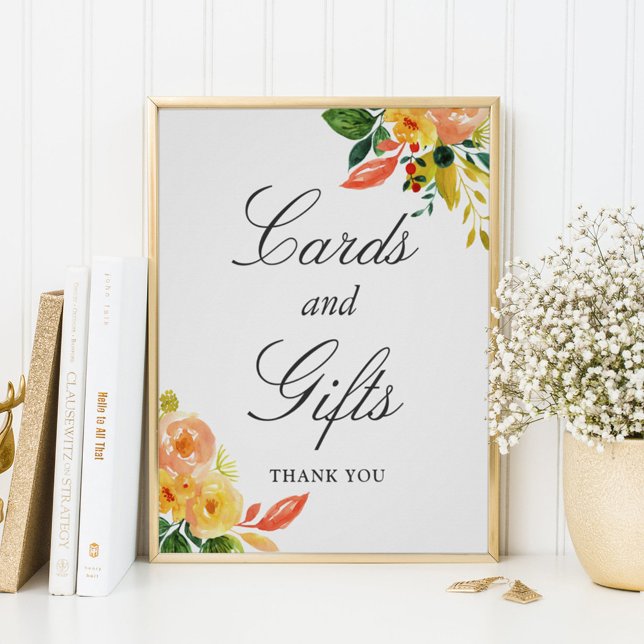 Poster Panneau Cartes et cadeaux | Flore de la pêche à l' (Créateur téléchargé)