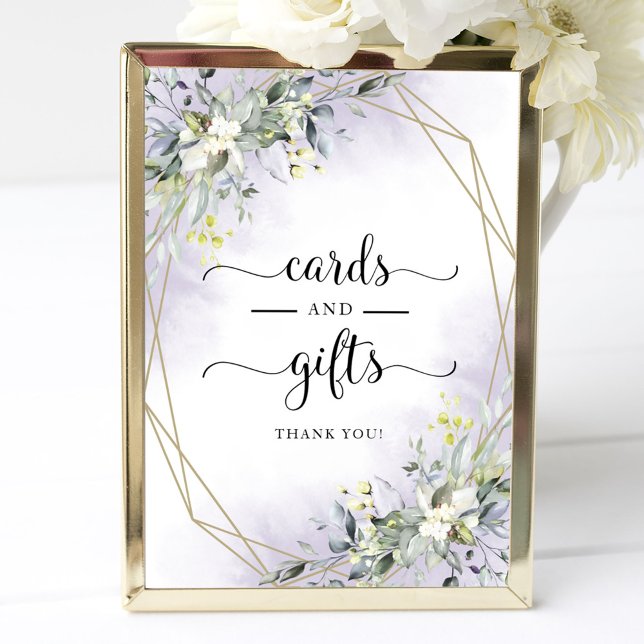Poster Panneau Cartes Et Cadeaux Géométriques Vert (Créateur téléchargé)