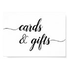 Panneau Cartes et Cadeaux noir et blanc