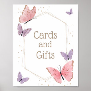 Poster Panneau Cartes et cadeaux Papillon