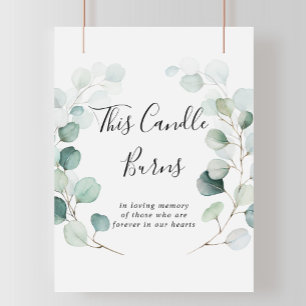 Poster Panneau Cette Bougie Brûle Eucalyptus Vert Été
