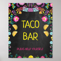 Panneau Chalkboard Girls Taco Twosday 2nd Birthday