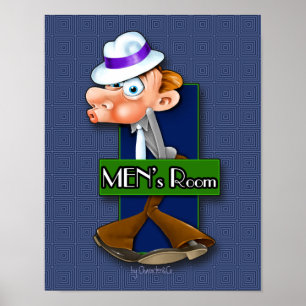 Poster Panneau Chambre Homme unique sur le thème vintage 