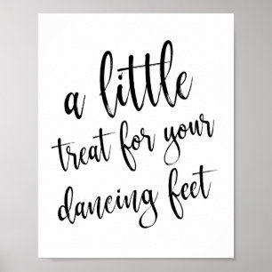 Poster Panneau Chaussures de Danse Noir et Blanc 8x10